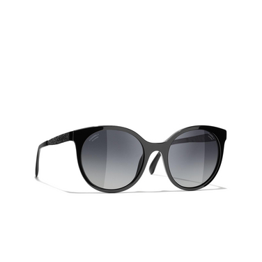 CHANEL pantos Sunglasses C888S8 black - three-quarters view