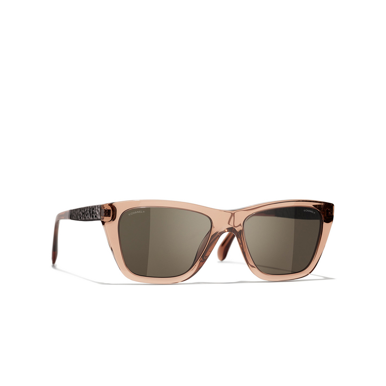 CHANEL rectangle Sunglasses 1651/3 transparent brown