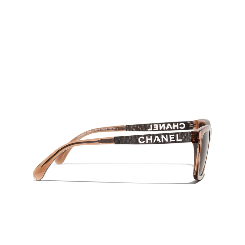 CHANEL rechteckige sonnenbrille 1651/3 transparent brown