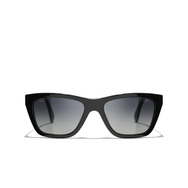 CHANEL rectangle Sunglasses C888S8 black - front view