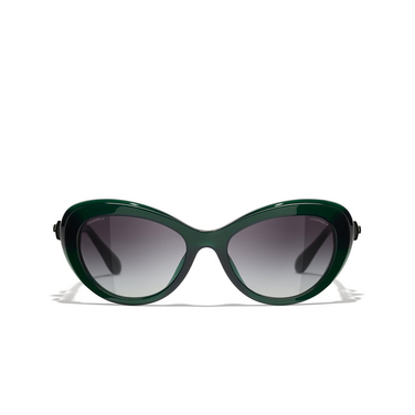 Gafas de sol ojo de gato CHANEL 1672S6 dark green - Vista delantera