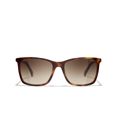 CHANEL square Sunglasses 1295S5 tortoise - front view