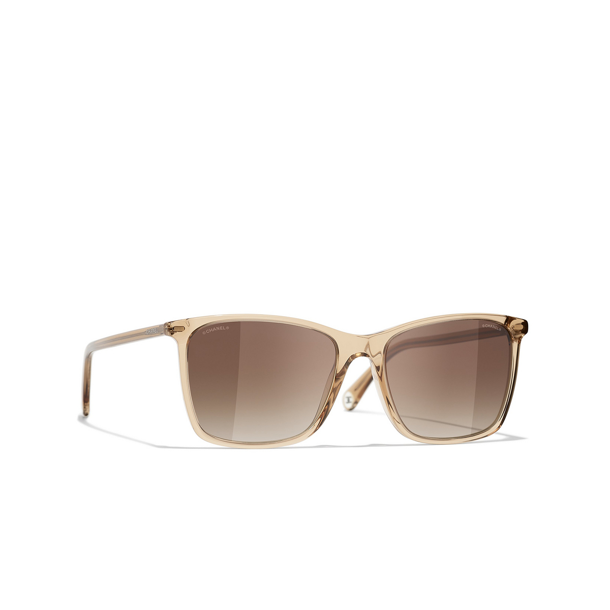 CHANEL square Sunglasses 1708S5 Transparent Yellow - three-quarters view