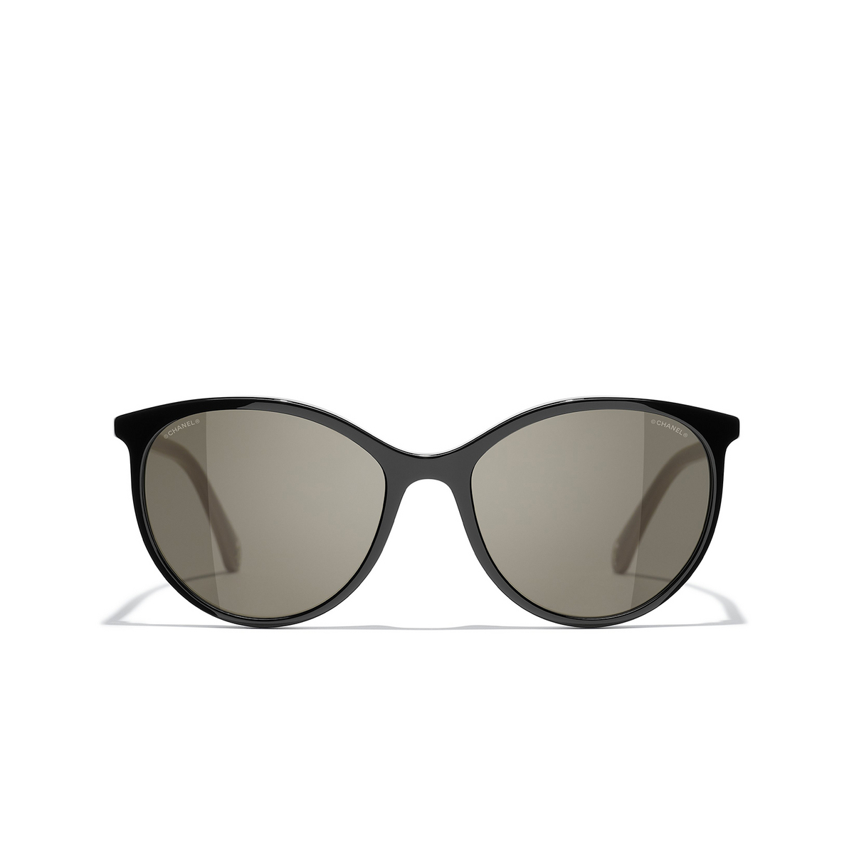 CHANEL pantos Sunglasses C942/3 Black & Beige - front view