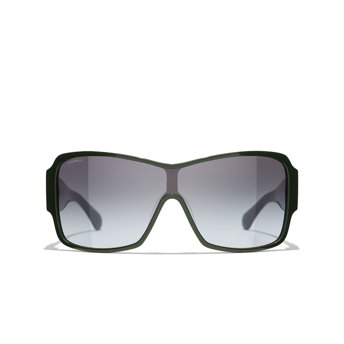 CHANEL shield Sunglasses 1228S6 Green - front view