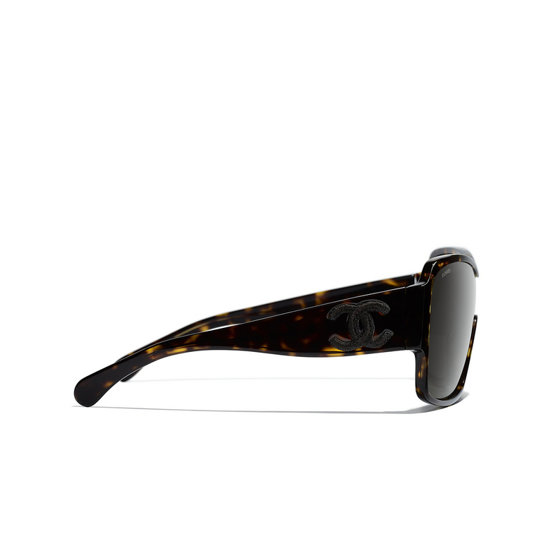 CHANEL shield Sunglasses C714/3 dark tortoise