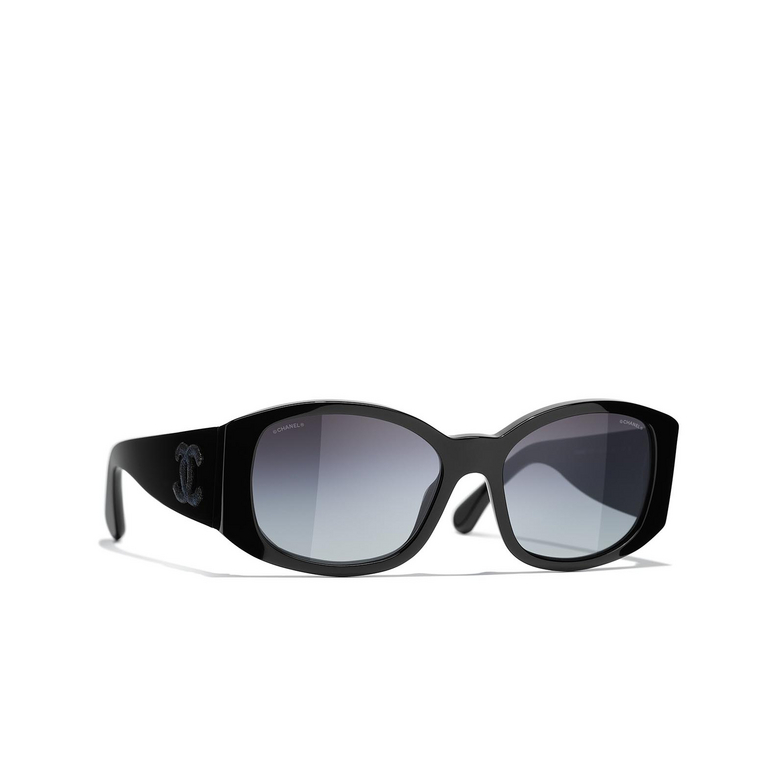 CHANEL oval Sunglasses C501S6 black