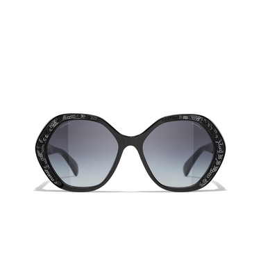 CHANEL runde sonnenbrille C622S6 black - Vorderansicht