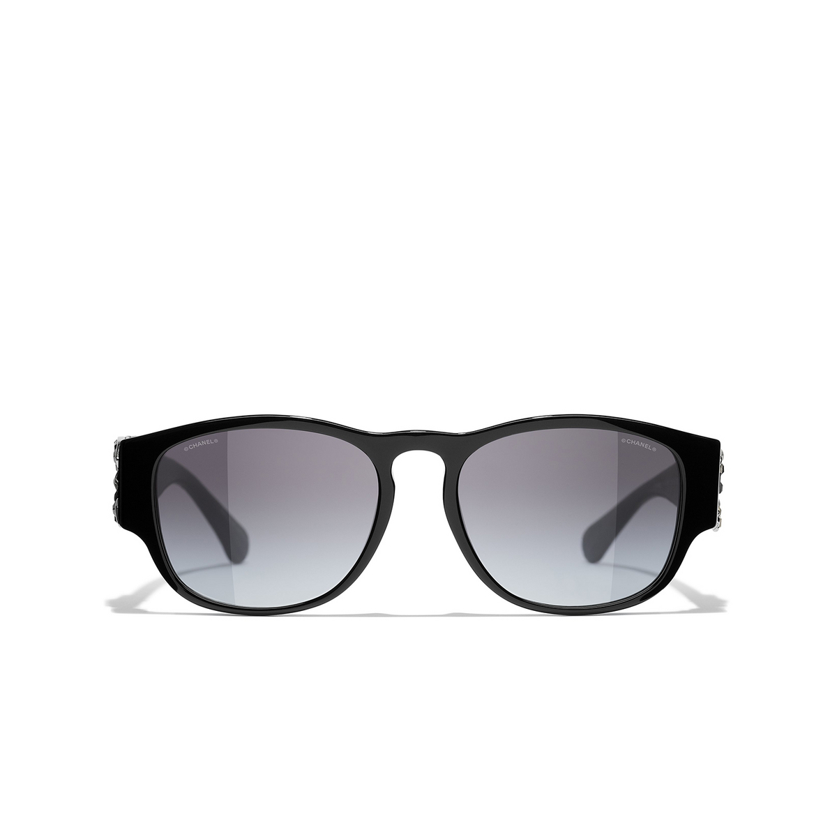CHANEL rectangle Sunglasses C501S6 Black - front view