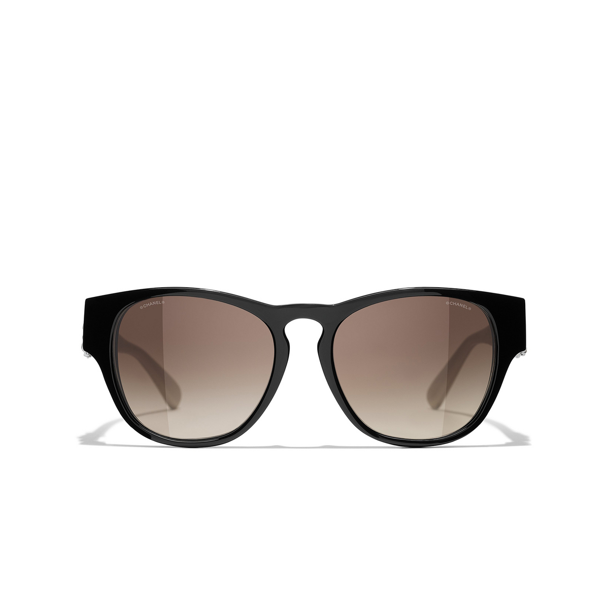 CHANEL rectangle Sunglasses C501S5 Black - front view