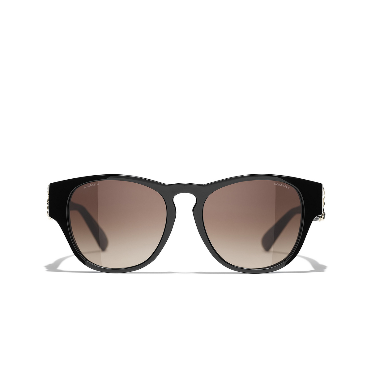 CHANEL rectangle Sunglasses C622S5 Black - front view