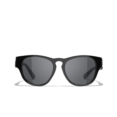 CHANEL rectangle Sunglasses C888S4 black - front view