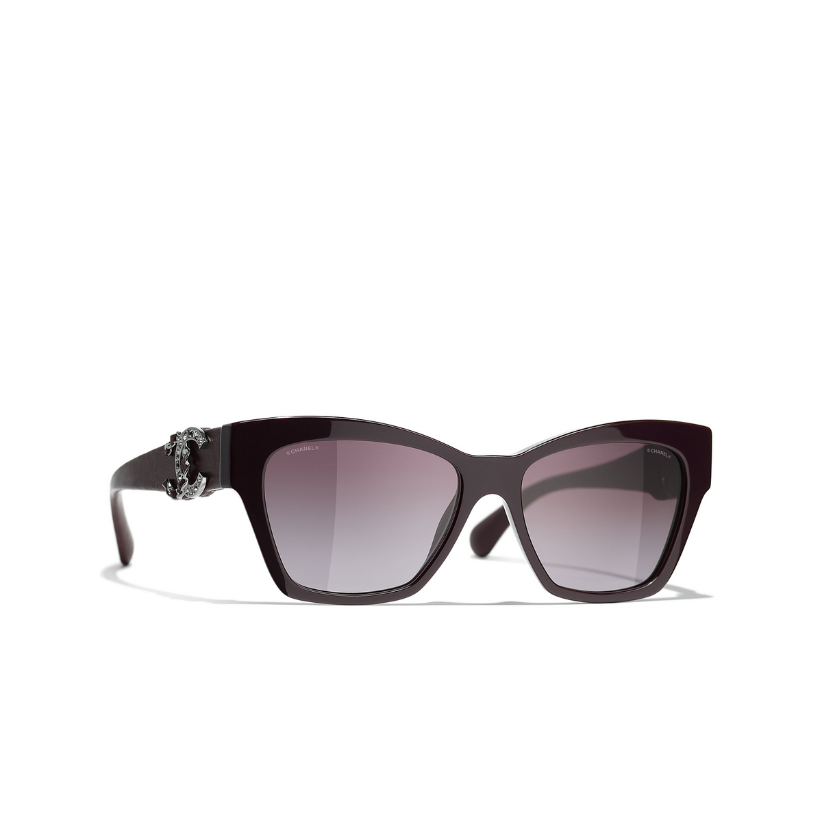 CHANEL butterfly Sunglasses 1461S1 Burgundy - three-quarters view