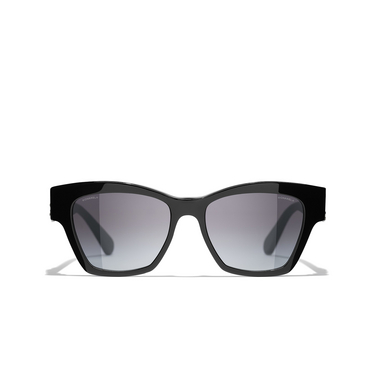 CHANEL Schmetterlingsförmige sonnenbrille C501S6 black - Vorderansicht