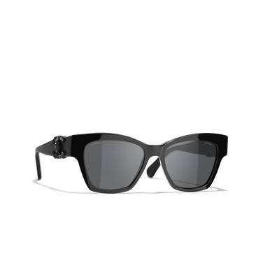 CHANEL butterfly Sunglasses C888S4 black - three-quarters view