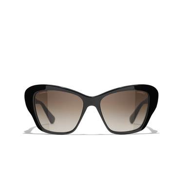 CHANEL Schmetterlingsförmige sonnenbrille C622S5 black - Vorderansicht