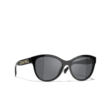 CHANEL pantos Sunglasses C622T8 black - three-quarters view