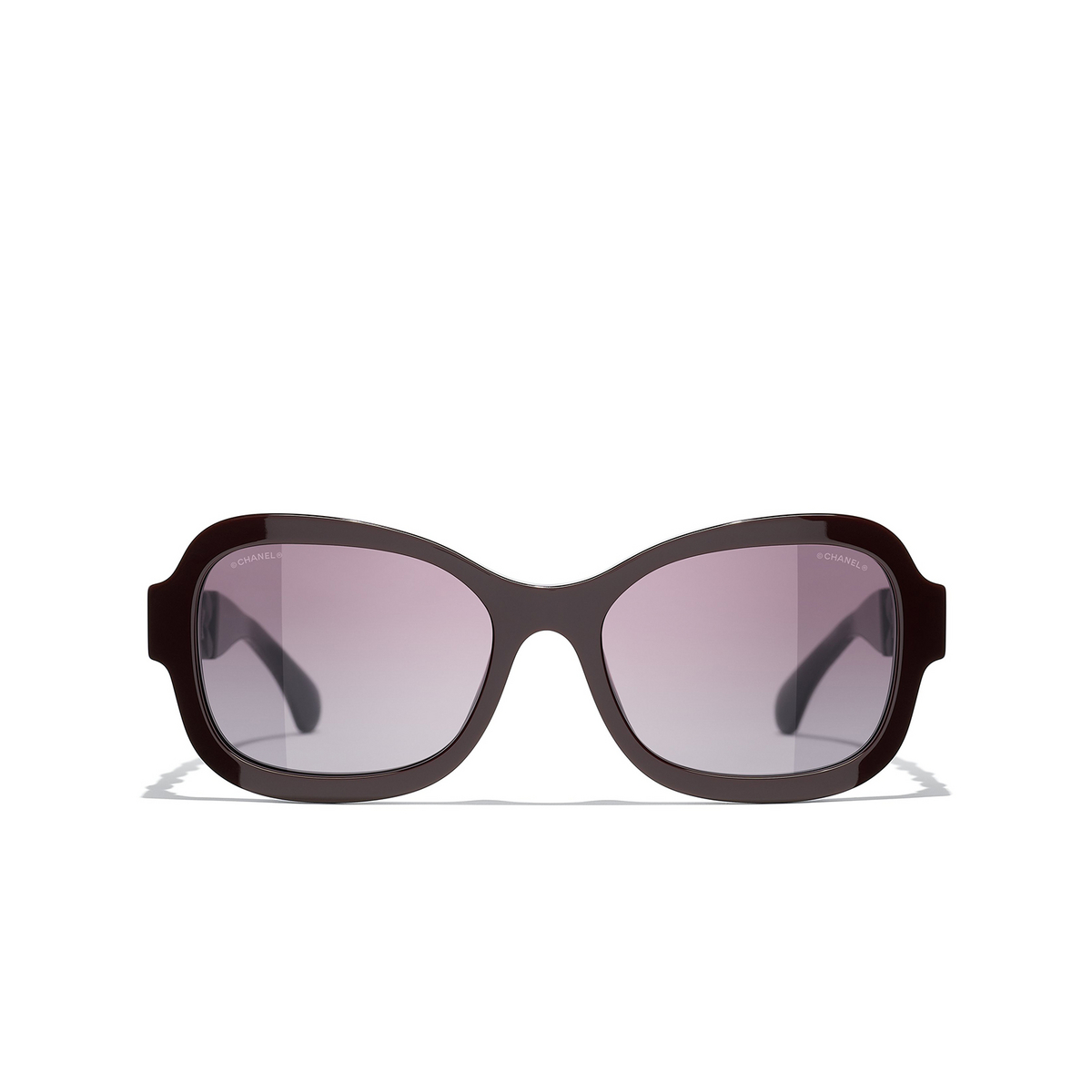 CHANEL rectangle Sunglasses 1461S1 Burgundy - front view