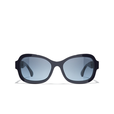 CHANEL rectangle Sunglasses 1462s2 dark blue - front view