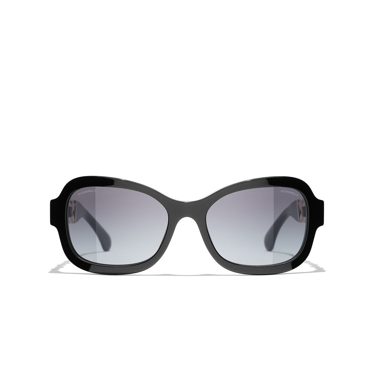 CHANEL rectangle Sunglasses C622S6 Black - front view