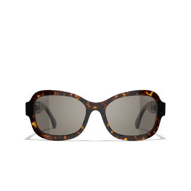 CHANEL rectangle Sunglasses c71483 dark tortoise - front view