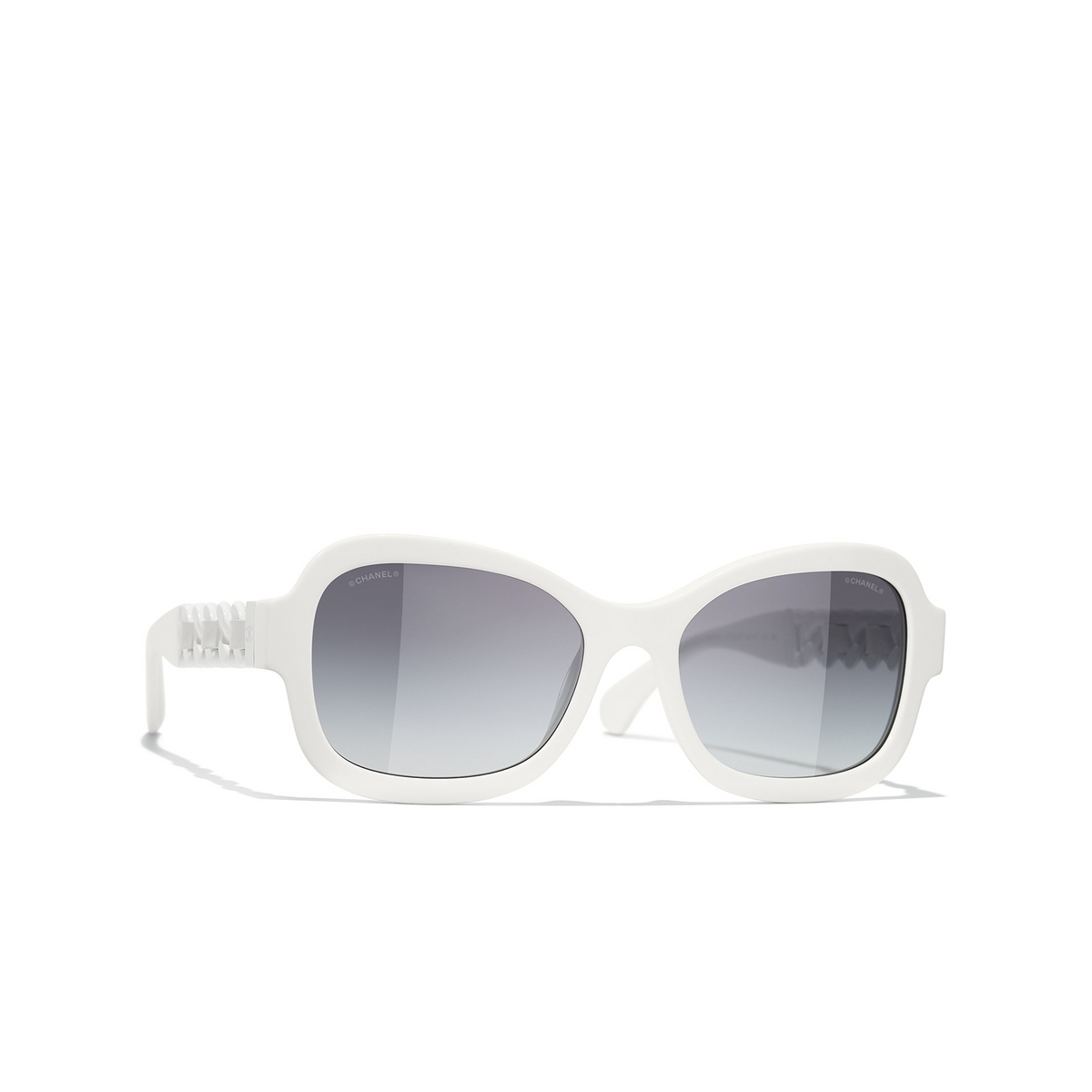CHANEL rectangle Sunglasses C716S6 White - three-quarters view