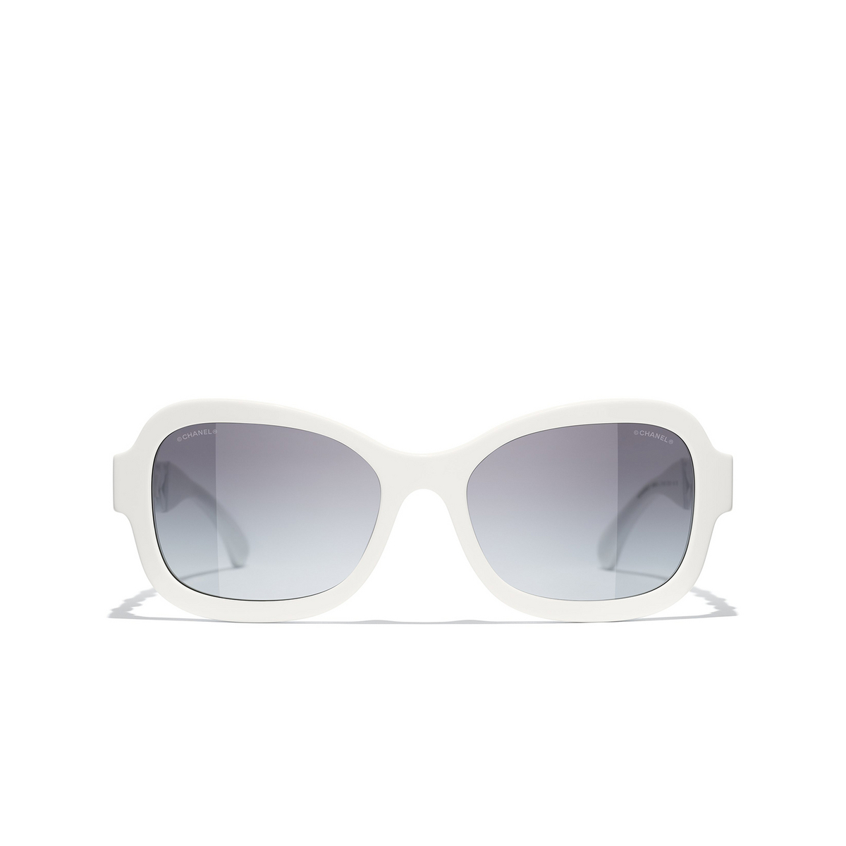CHANEL rectangle Sunglasses C716S6 White - front view