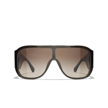 CHANEL shield Sunglasses 1706S5 brown - front view