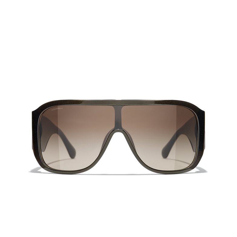 CHANEL shield Sunglasses 1706S5 brown