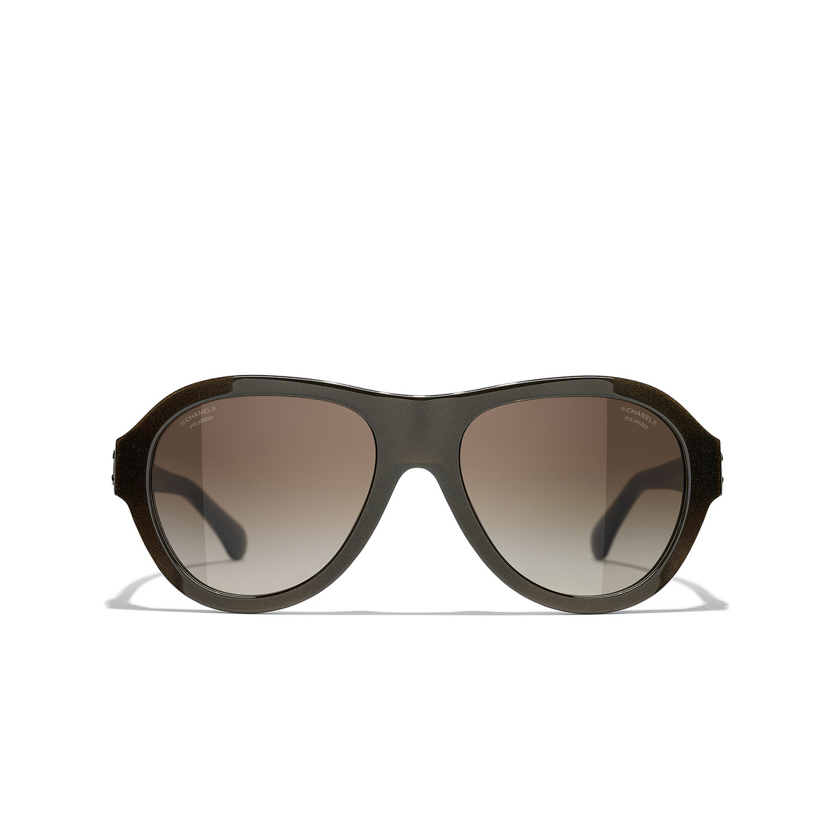 CHANEL pilot Sunglasses 1706S9 Brown - front view