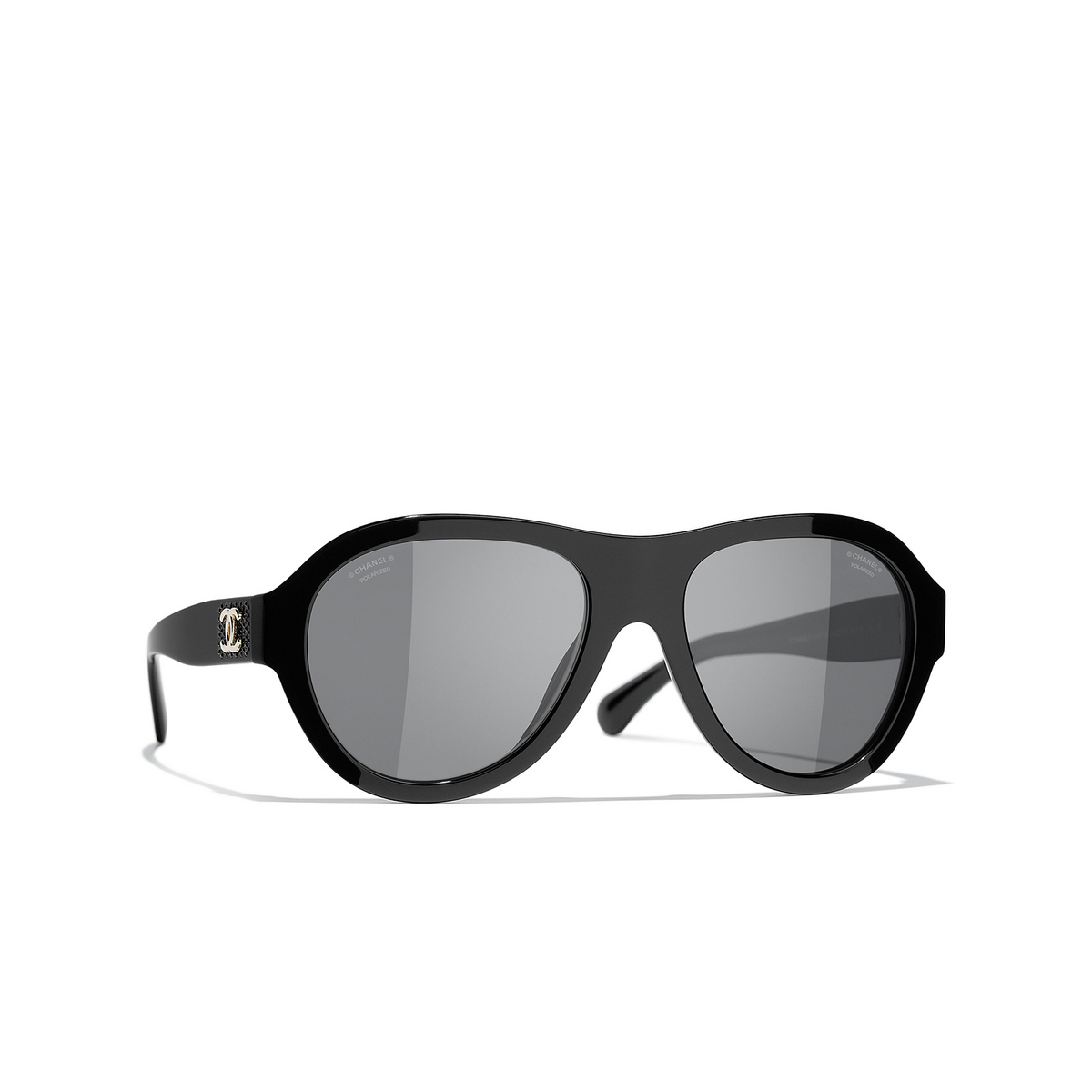 CHANEL pilot Sunglasses C622T8 Black