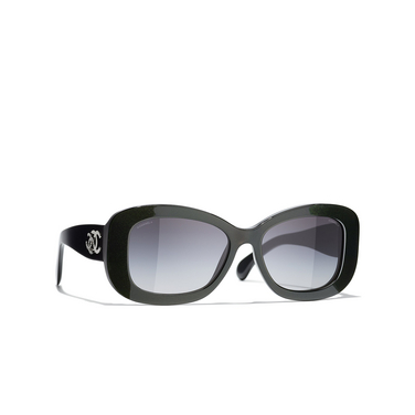 CHANEL rectangle Sunglasses 1707s6 green - three-quarters view