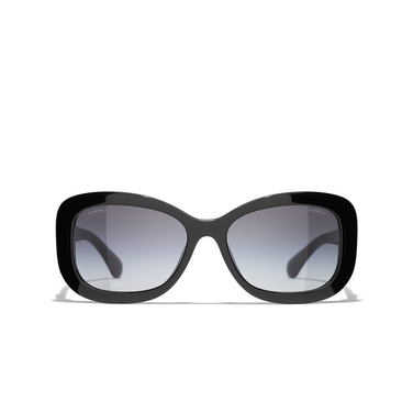 CHANEL rectangle Sunglasses C888S6 black - front view