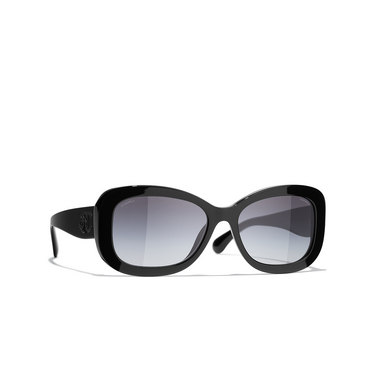 CHANEL rechteckige sonnenbrille C888S6 black - Dreiviertelansicht