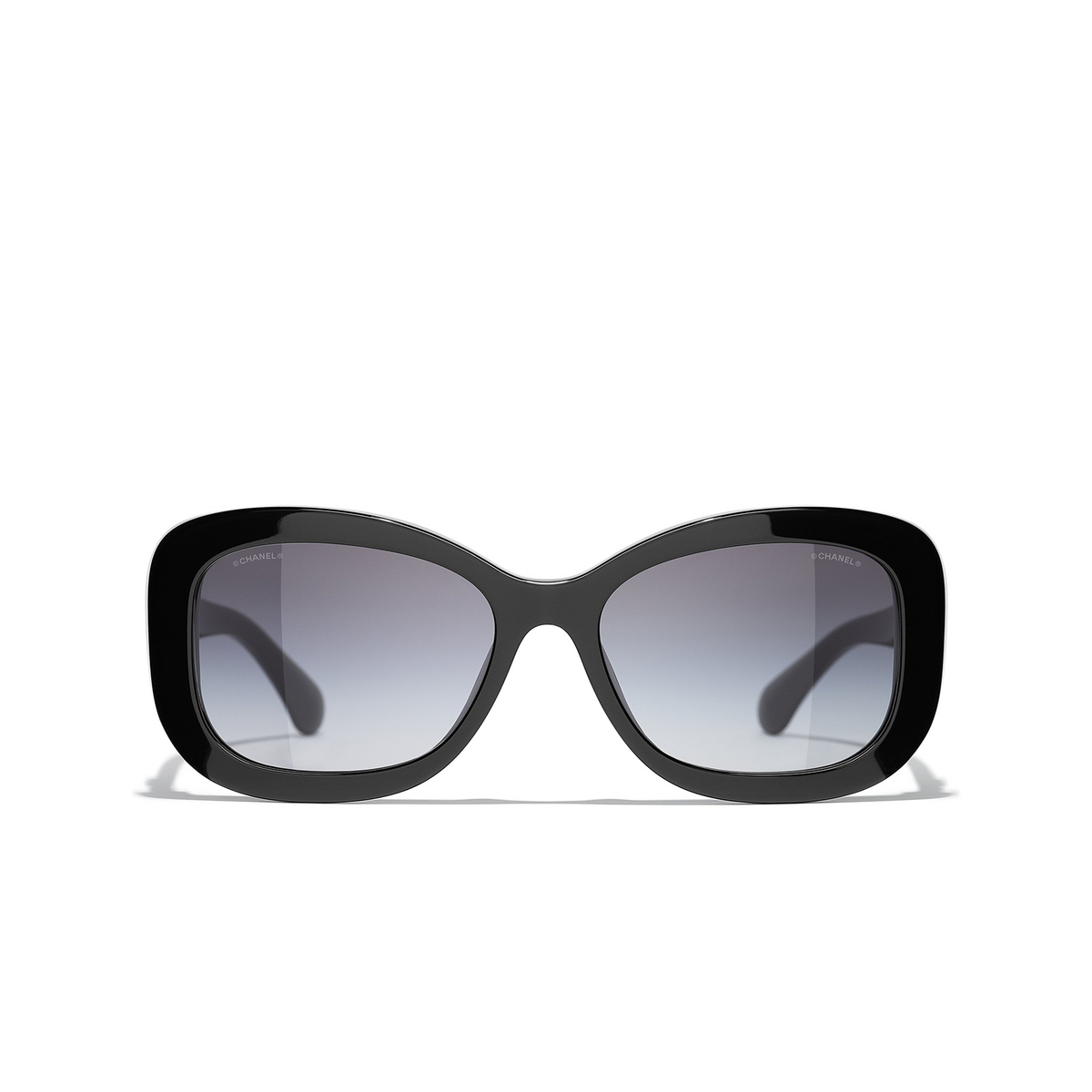 CHANEL rectangle Sunglasses C888S6 Black - front view