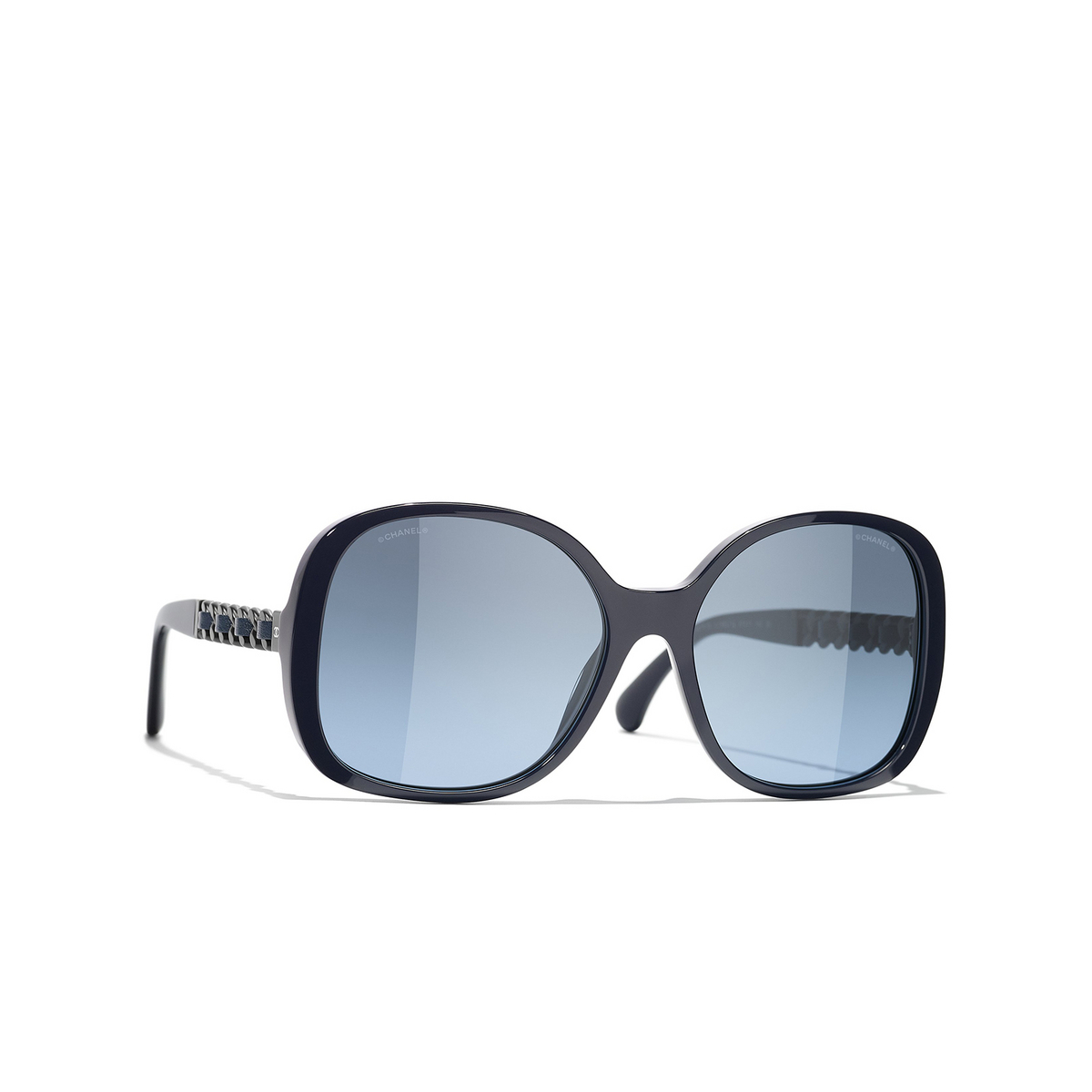 CHANEL square Sunglasses 1462S2 Dark Blue - three-quarters view
