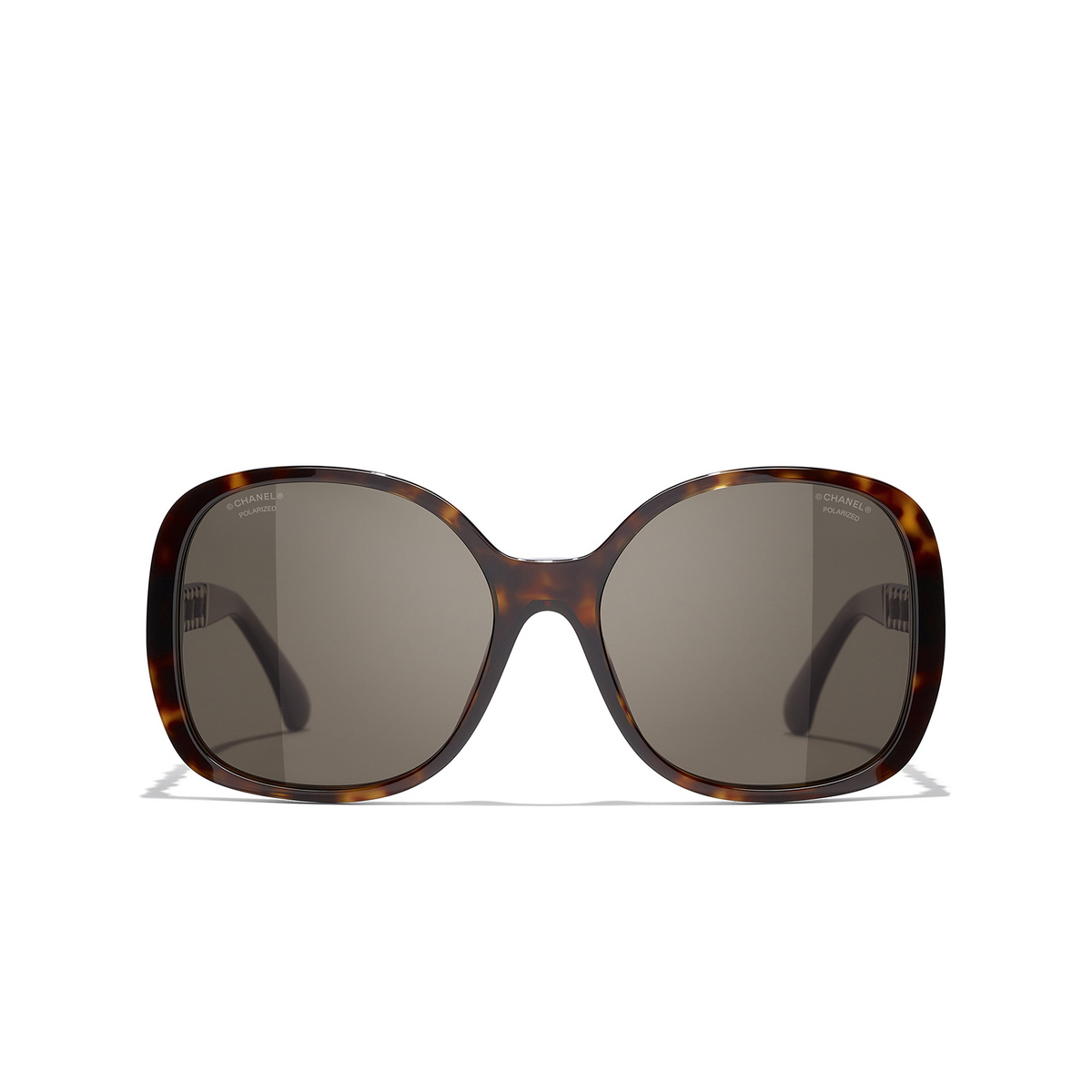 CHANEL square Sunglasses C71483 Dark Tortoise - front view