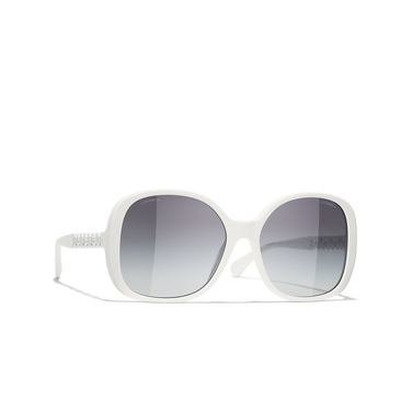 Gafas de sol cuadradas CHANEL C716S6 white - Vista tres cuartos
