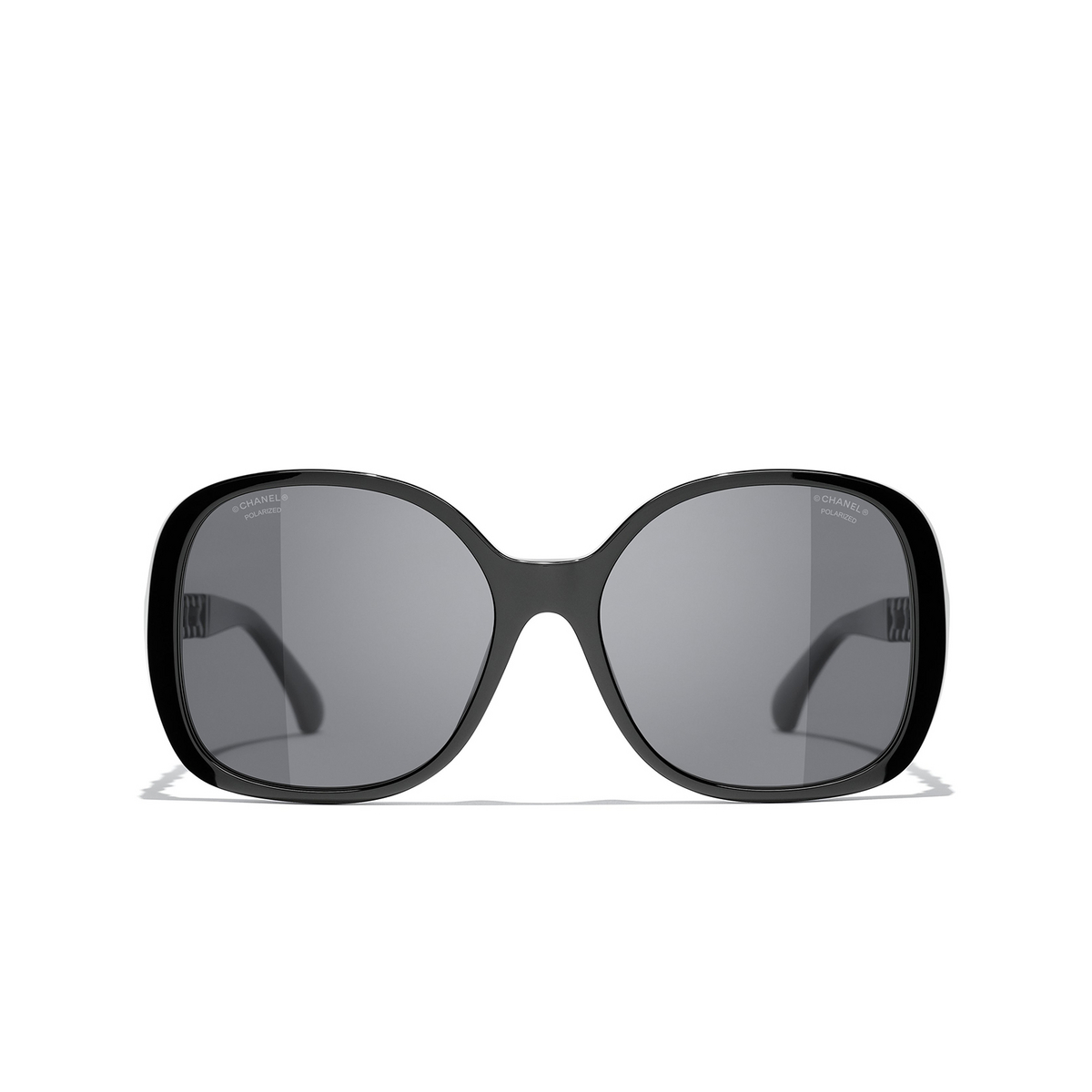 CHANEL square Sunglasses C888T8 Black - front view