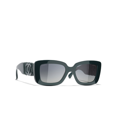 CHANEL rectangle Sunglasses 1459s6 dark green - three-quarters view