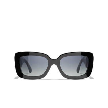 CHANEL rectangle Sunglasses c501s8 black - front view