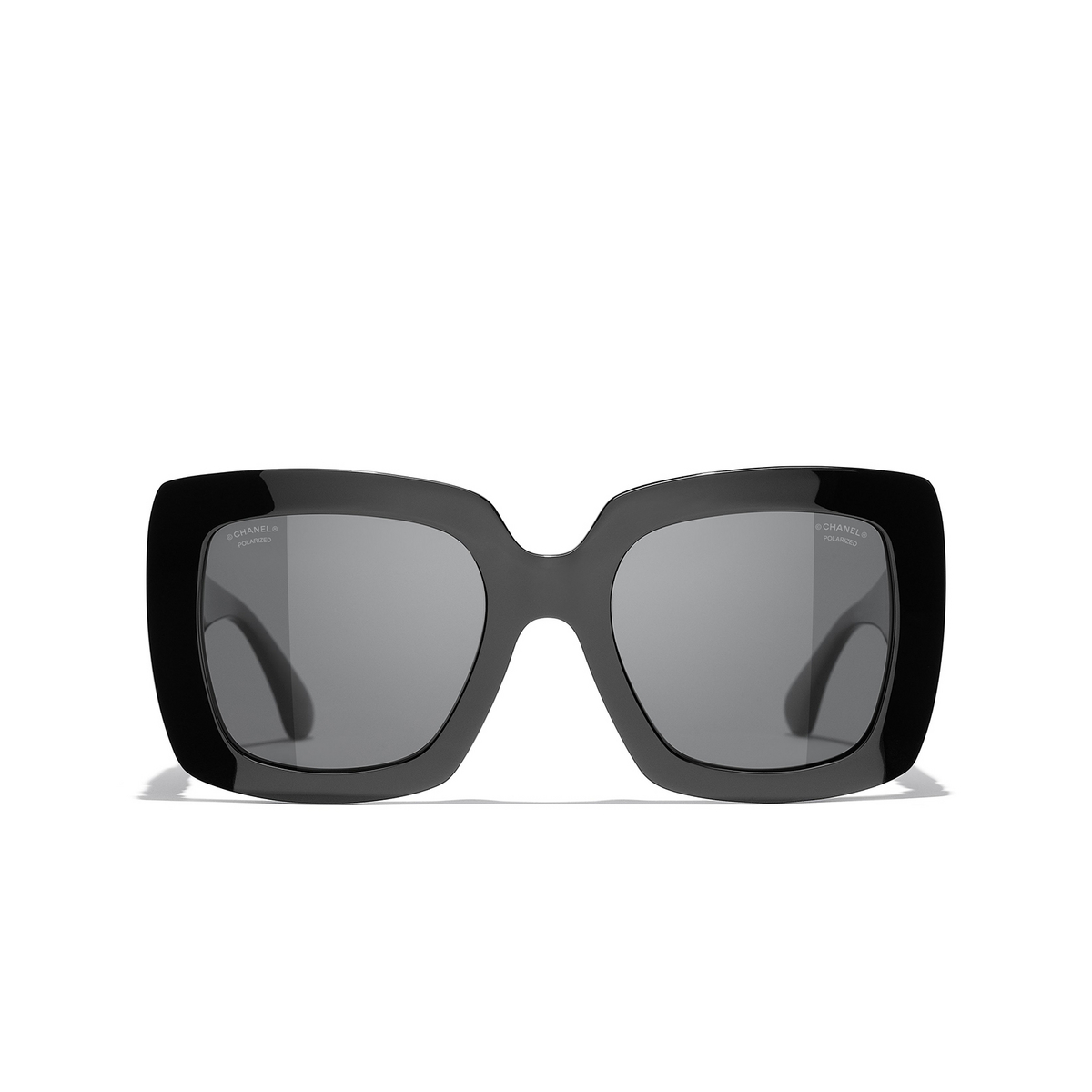 CHANEL square Sunglasses C888T8 Black - front view