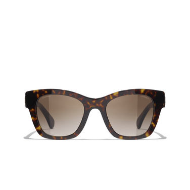 CHANEL square Sunglasses C714S5 dark tortoise - front view