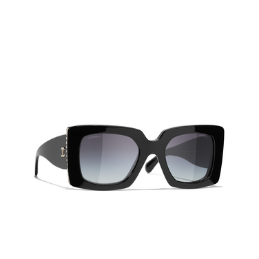 CHANEL square Sunglasses c622s6 black & gold