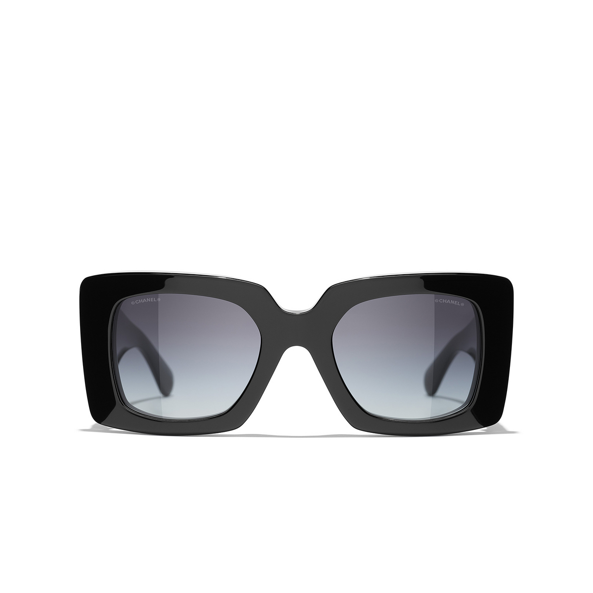 CHANEL square Sunglasses C622S6 Black & Gold - front view