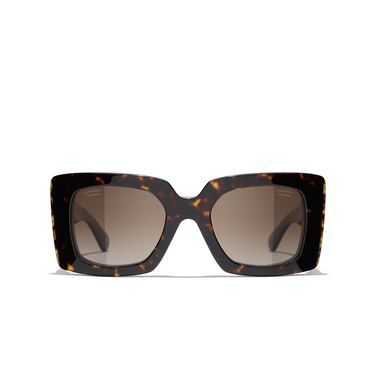 CHANEL square Sunglasses C714S9 dark tortoise - front view