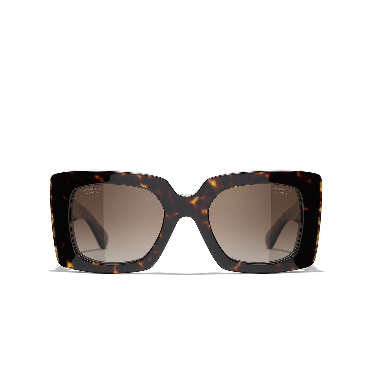 CHANEL square Sunglasses C714S9 Dark Tortoise - front view