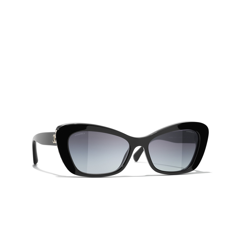 CHANEL Katzenaugenförmige sonnenbrille C622S6 black & gold