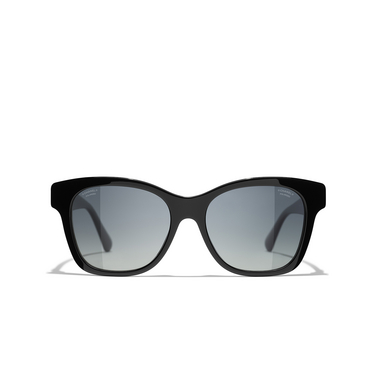 CHANEL square Sunglasses C622S8 black & gold - front view
