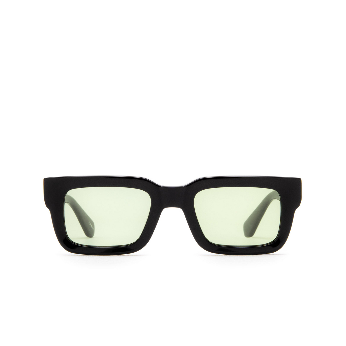 Chimi® Rectangle Sunglasses: 05 color Black Green - front view